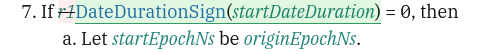 If DateDurationSign(startDateDuration) = 0